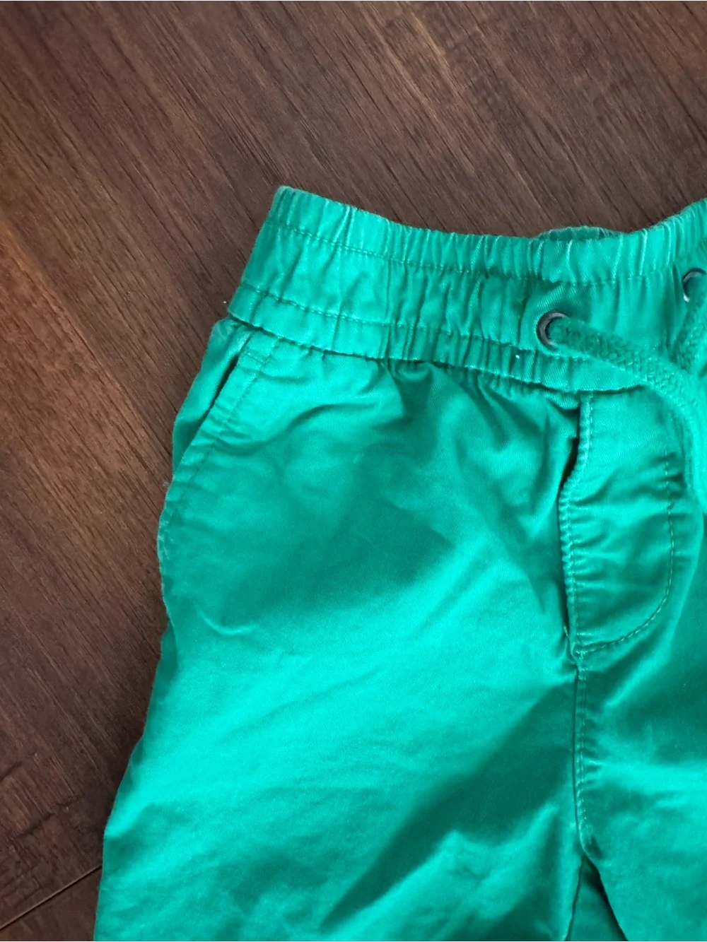 GAP Bright Green Elastic Waist Kids Shorts with Drawstring